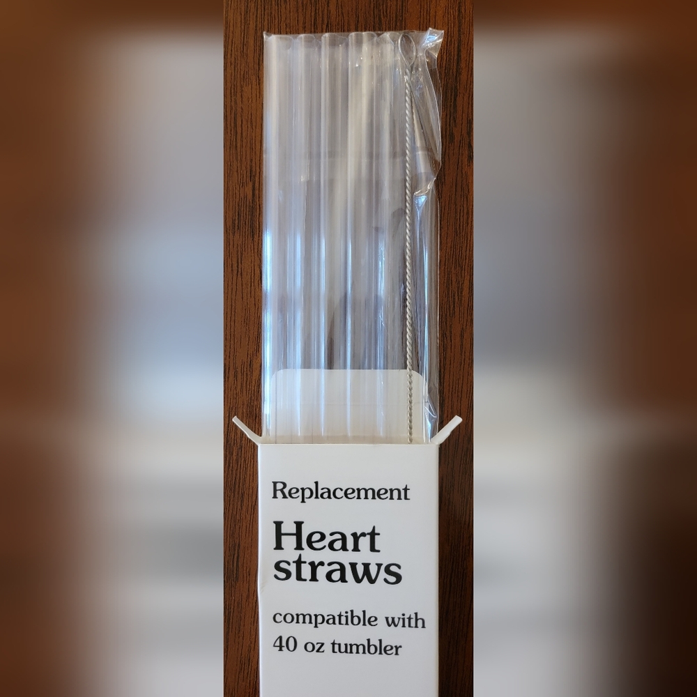 5-Pack Heart Straws for Stanley Cups. Reusable + Cleaner Included - Picture 3 of 5